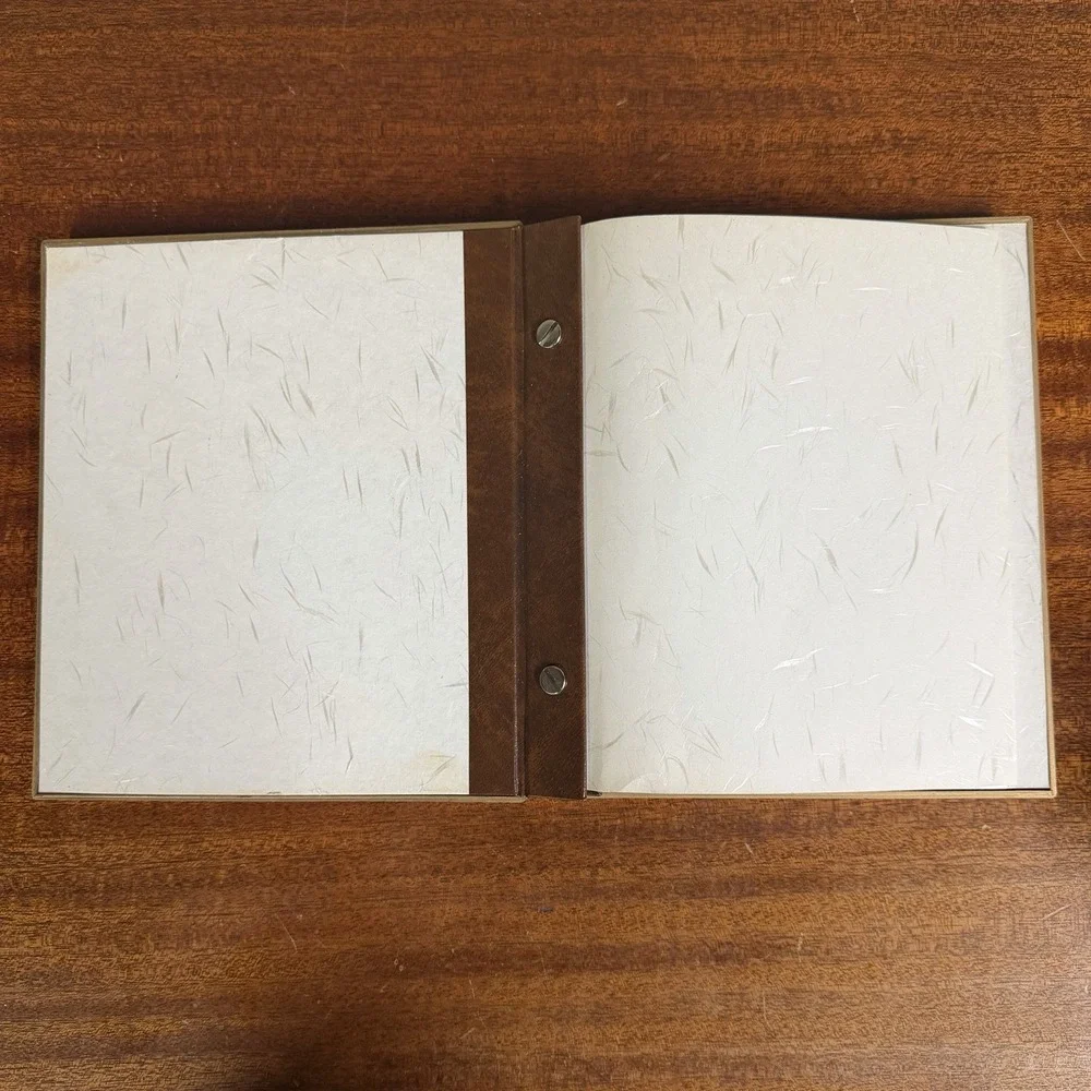 Vintage Otagiri Japan Lacquerware Bird Photo Album Book White Ivory Chickadee